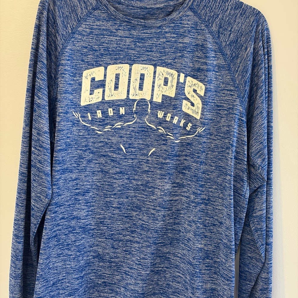 Coop's Iron Works Blue Long Sleeve Tee